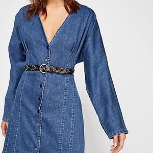 NWOT Free People Sofia Denim Dress